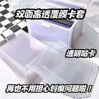 Clear Hard Card Sleeves for 3-inch Photos and Collectible Cards, Horizontal Topload Protectors