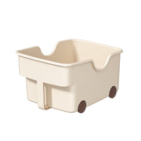 Kitchen Storage Box with Wheels and Handle for Spices, Toys, and Sundries, Cabinet Pot Lid Organizer
