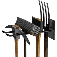 Wall-Mounted Iron Garden Tool Organizer Rack for Shovels and Rakes