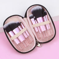 10-Piece Portable Makeup Brush Set with Soft Bristles for Beginners