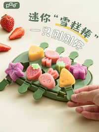Silicone Ice Pop Molds with Storage Box and Sticks for Homemade Ice Cream & Popsicles