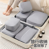 6-Piece Travel Compression Packing Cubes Set for Luggage, Waterproof Clothes Organizer Bags
