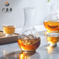 Japanese Style Crystal Glass Ice Wine Decanter Sake Pot Cold Brew Coffee Server