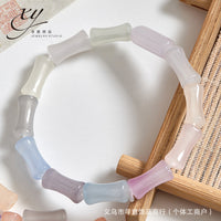 UV Color-Changing Bamboo Knot Glass Beads for DIY Bracelets and Jewelry Making