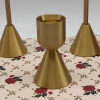 European Style Metal Candlestick Holders for Dining Table Wedding Decor, Set of 3