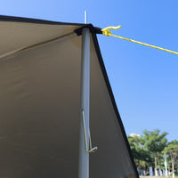 Adjustable Iron Tent Poles with Lantern Hook for Canopy & Awning - 1.8/1.9/2m