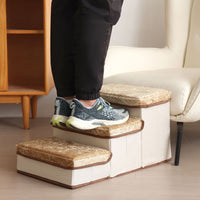 Foldable Pet Stairs for Dogs - Portable Storage Steps for Beds and High Surfaces