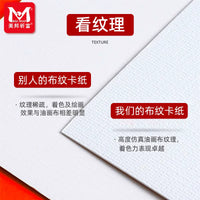 Textured Canvas Paper for Oil and Acrylic Painting, Thick 600g Art Cardboard for Students