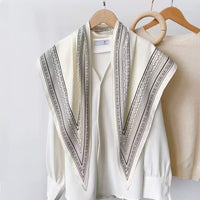 Luxury Faux Silk Triangle Scarf for Women, Lightweight Shawl, Versatile Neck Scarf