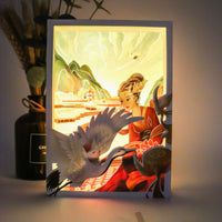 DIY Paper Carving Lamp Kit with Blank Templates, Decorative Night Light, 3D Handmade Papercut Light Box