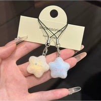 Cute Star Plush Keychain & Phone Lanyard Charm for Bags and Keys