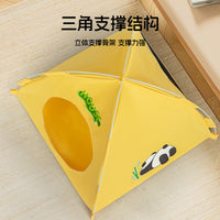 Pet Tent Bed for Cats and Small Dogs, Foldable Indoor/Outdoor Pet Camping House, All Seasons