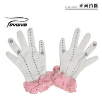 Zhuobao Figure Skating Magic Gloves with Rhinestones - Thin & Fleece Lined Options