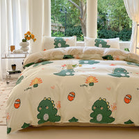 Cartoon Print 3-Piece Duvet Cover Set for Twin Beds