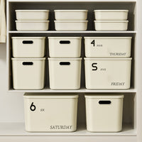 Cream Style Large Capacity Storage Box with Lid for Bedroom Snacks Toys Sundries