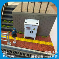 1/64 Scale Miniature Outdoor Electrical Box Model for Diorama and Sand Table Decor