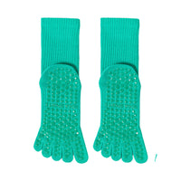 Mid-Calf Non-Slip Yoga Socks with Five-Toe Design for Pilates and Fitness