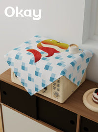 Apple Pattern Microwave Oven Dust Cover and Air Fryer Anti-Oil Cloth