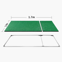 Golf Hitting Mat with Steel Frame for Practice Range, Nylon Grass Driving Mat