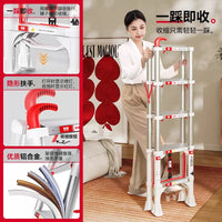 Aopeng Multi-functional Aluminum Alloy Telescopic Folding Ladder with Lock Buckle for Home Use
