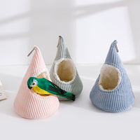 Plush Thickened Winter Bird Nest Hammock for Small Birds - Parrot Swing Bed, Cozy Hideaway for Budgies