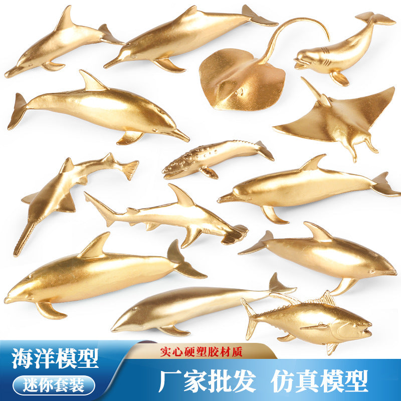 Miniature Ocean Animal Figurines Set - Educational Wildlife Models for Kids