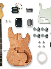 4-String PB Bass Guitar DIY Kit for Students and Professionals, 43-inch