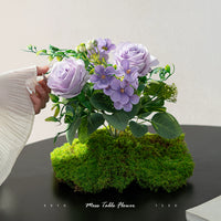 Mini Artificial Flower Moss Landscaping Tabletop Decoration Ornaments for Commercial Booth DIY Micro Landscape