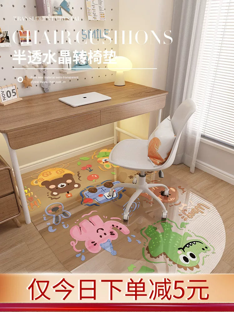 PVC Chair Mat for Hard Floors, Soundproof Desk Chair Mat for Office and Home, Clear Floor Protector for Rolling Chairs