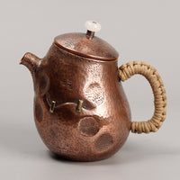 Handmade 260ml Uncoated Copper Teapot for Gongfu Tea Ceremony