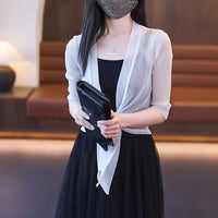 Women's Shimmer Mesh Cardigan Shrug with Lace Trim, Plus Size Sun Protection Air Conditioning Shawl