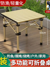 Portable Outdoor Folding Table with Chairs and Storage Bag for Camping Picnic