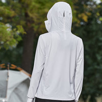 Unisex UV Protection Sunscreen Jacket with Detachable Brim, Ice Silk Breathable Cooling Outdoor Coat