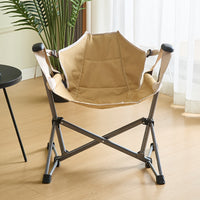 Portable Folding Moon Rocking Chair for Outdoor Camping Fishing Patio