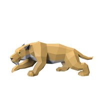 Sabretooth Tiger 3D Papercraft Model Kit for Adults & Kids, DIY Home Decor & Stress Relief