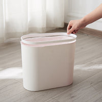 Nordic Style Press-Top Trash Can with Lid for Office Kitchen Bathroom