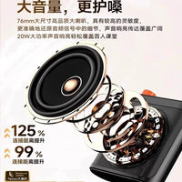 Wireless Lavalier Microphone System for Teachers - High Sensitivity Dual Mic with Loudspeaker