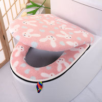 Toilet Seat Cover 2-Pack, Zippered, Thickened Plush, Warm, Universal for All Seasons