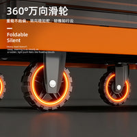 Foldable Shopping Cart with Wheels, Portable Utility Cart for Groceries, Luggage, and Camping