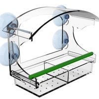 Acrylic Hanging Bird Feeder for Outdoor Use, Rainproof Wild Bird Feeder for Balcony and Villa Gardens