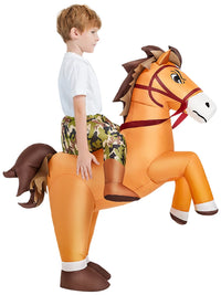 Inflatable Cartoon Pony and Zebra Costume for Adults and Kids - Halloween, Stage Performance, Cosplay