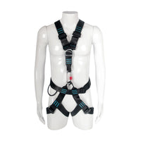Full Body Safety Harness for Outdoor Rappelling, Mountaineering, Rock Climbing, and Electrician Work with Double Back D-Rings
