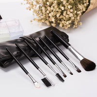 7-Piece Soft Makeup Brush Set for Beginners - Eye & Face Brushes