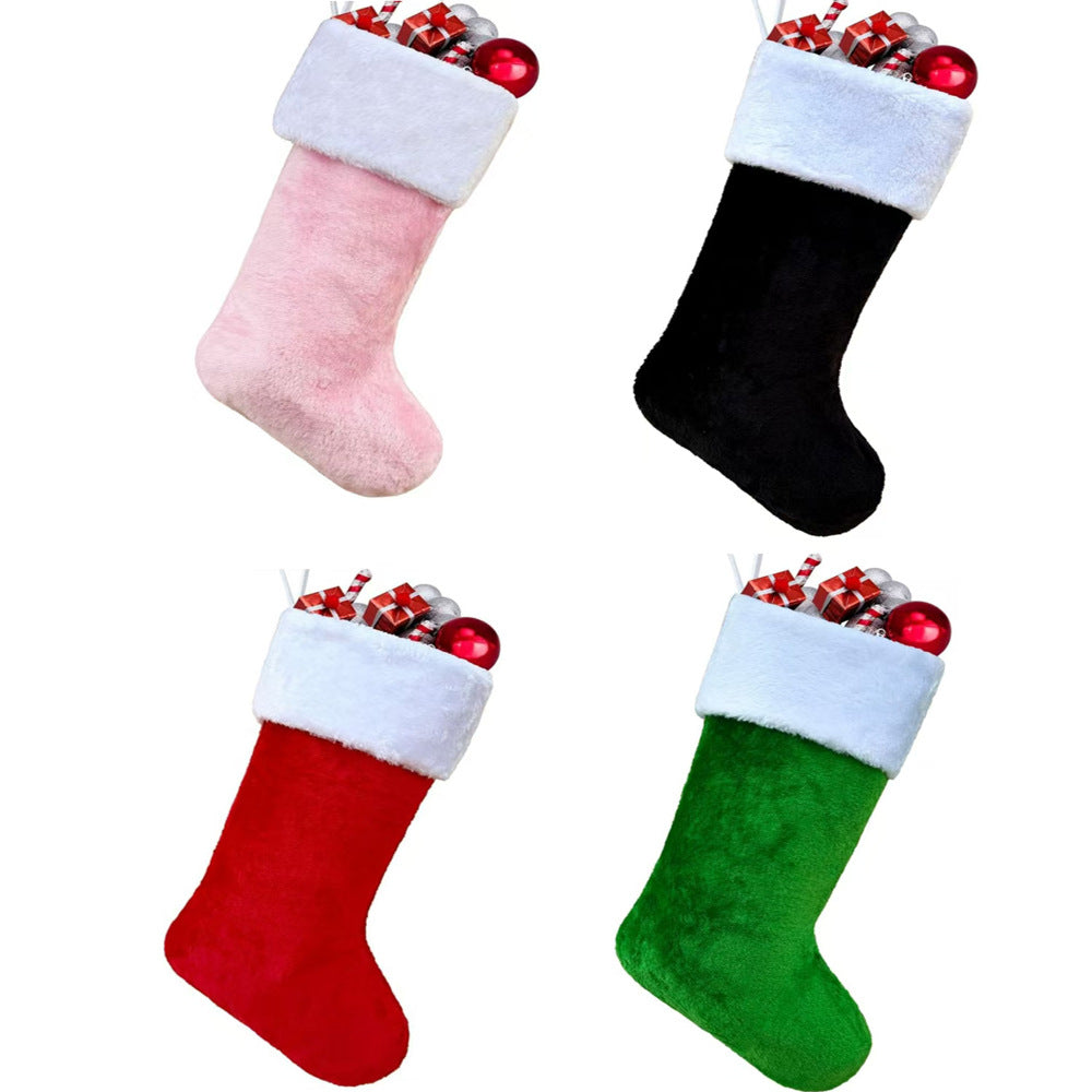 Nordic Christmas Stocking with Fireplace Hook Decoration