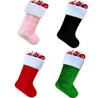Nordic Christmas Stocking with Fireplace Hook Decoration