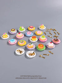 Miniature Cake Donut Blind Bag Play Food Set for Kids