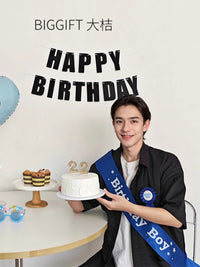 Birthday Boy Party Decorations Set - Sash, Hat, and Glasses for Men's Celebrations