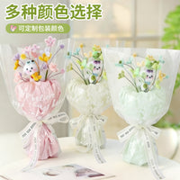 Cute Chenille Stem DIY Kit Dog Doll Bouquet Creative Birthday Gift for Girlfriend Girls Bestie
