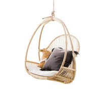 Nordic Simple Rattan Hanging Basket Chair Indoor Swing Woven Natural Rattan Bird's Nest Rocking Chair for Balcony