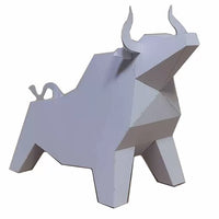 DIY Ox Year Zodiac 3D Papercraft Model Kit for Kids - Bull Paper Sculpture Ornament